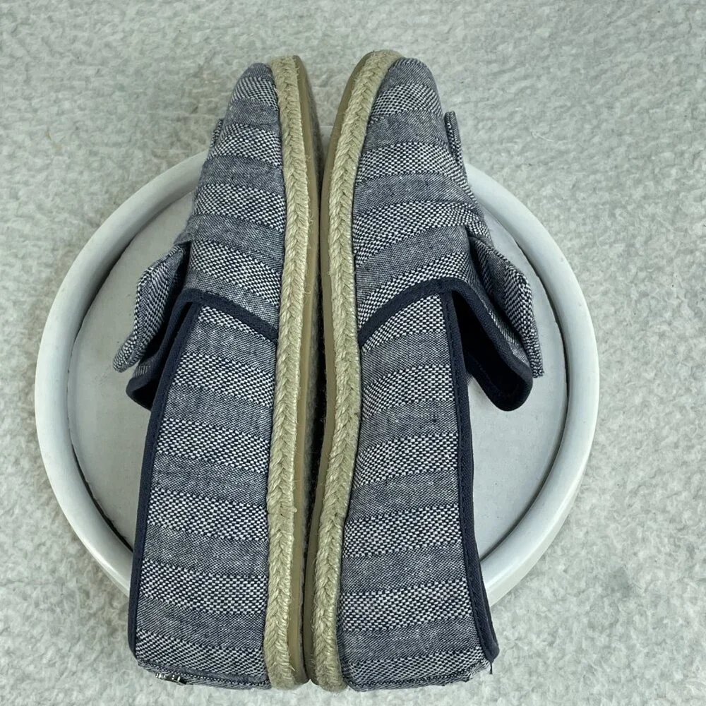 Nautica Shoes Womens 6.5 Blue Canvas Plated Fiber Sole Espadrilles Flats SlipOn